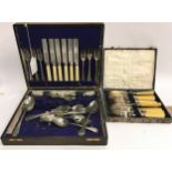 Collection of cased stainless steel cutlery (94/89)