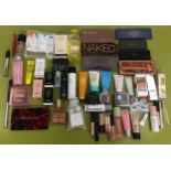 Box of assorted perfumes, make up and toiletries (WP).