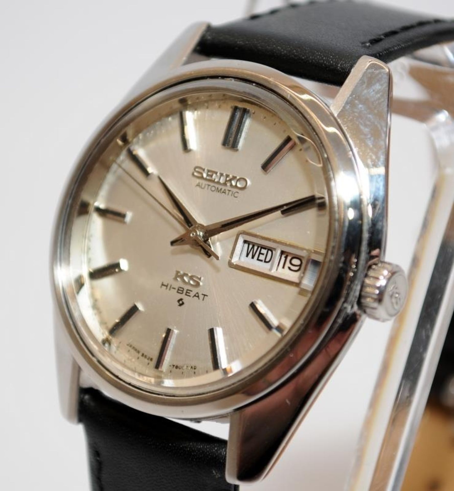 Vintage Suwa King Seiko gents automatic watch model ref 5626-7000, serial number dates this watch to