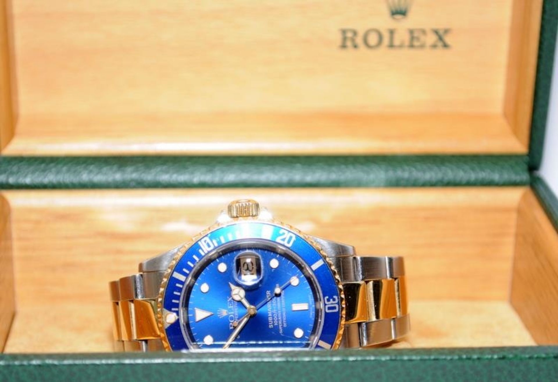Gents Rolex Oyster Perpetual Date Submariner automatic chronometer, model number 16613. Blue dial - Image 4 of 7