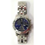 Tissot Chronograph quartz watch stainless steel. Model T362/462. Sapphire crystal water resistant