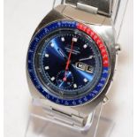 Vintage Seiko 'Blue Pogue' gents automatic chronograph, model ref 6139-6002, serial number dates