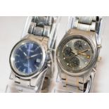 Seiko Kinetic and Seiko chronograph titanium gents wristwatch.