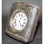 Antique sterling silver travel case/night stand for a goliath pocket watch, hallmarked for