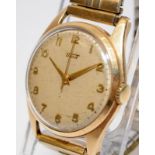 Vintage 9ct gold Tissot gents manual wind dress watch. Approx 35mm across including crown, Fitted to