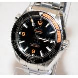Omega Planet Ocean co axial black/orange dial, no box or papers.