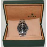 1985 Rolex Submariner 5513, black dial and bezel (5512 case back) Box, No papers. (ref 46)