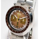 Vintage Seiko 'Bullhead' gents automatic chronograph in the Root Beer colourway, model ref 6138-