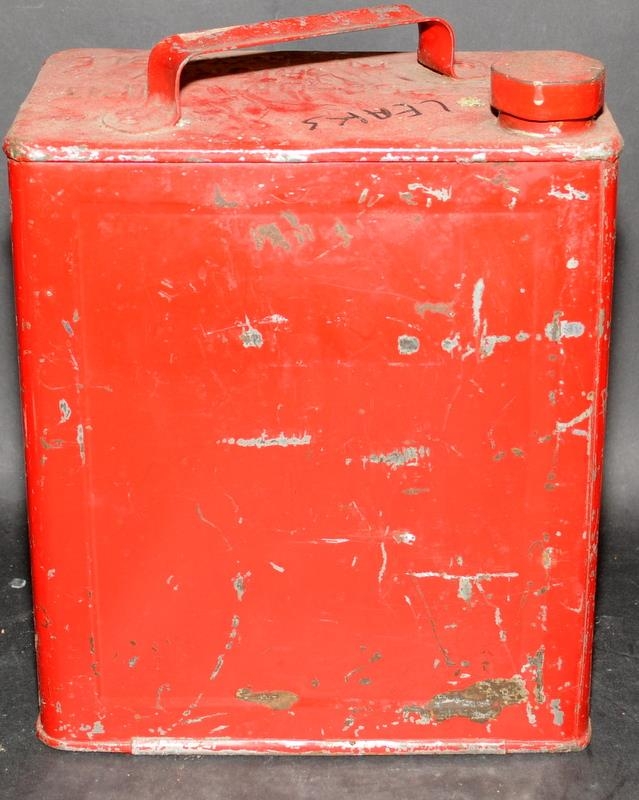 Collection of four vintage petrol cans, three with lids. - Image 4 of 5