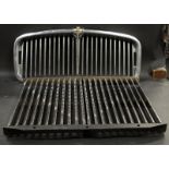 Vintage Jaguar front grill c/w a Rolls Royce radiator grille