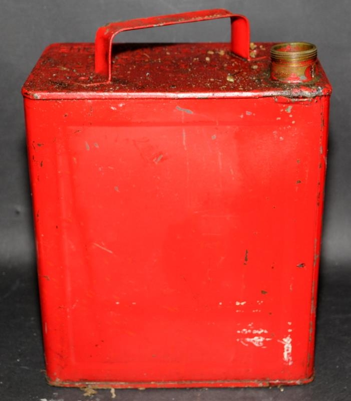 Collection of four vintage petrol cans, three with lids. - Image 2 of 5