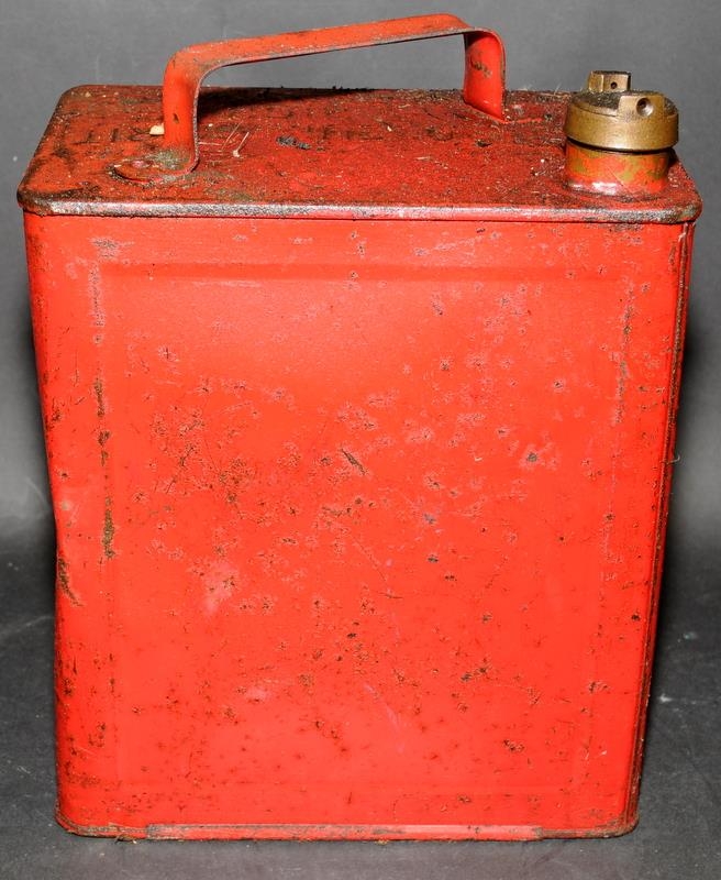 Collection of four vintage petrol cans, three with lids. - Image 5 of 5