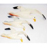 Set of three graduated Beswick Seagull wall plaques, the largest being 36cms across
