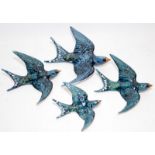 Beswick Swift wall plaques, four in lot, one large, two medium and one small. Largest is 16cms