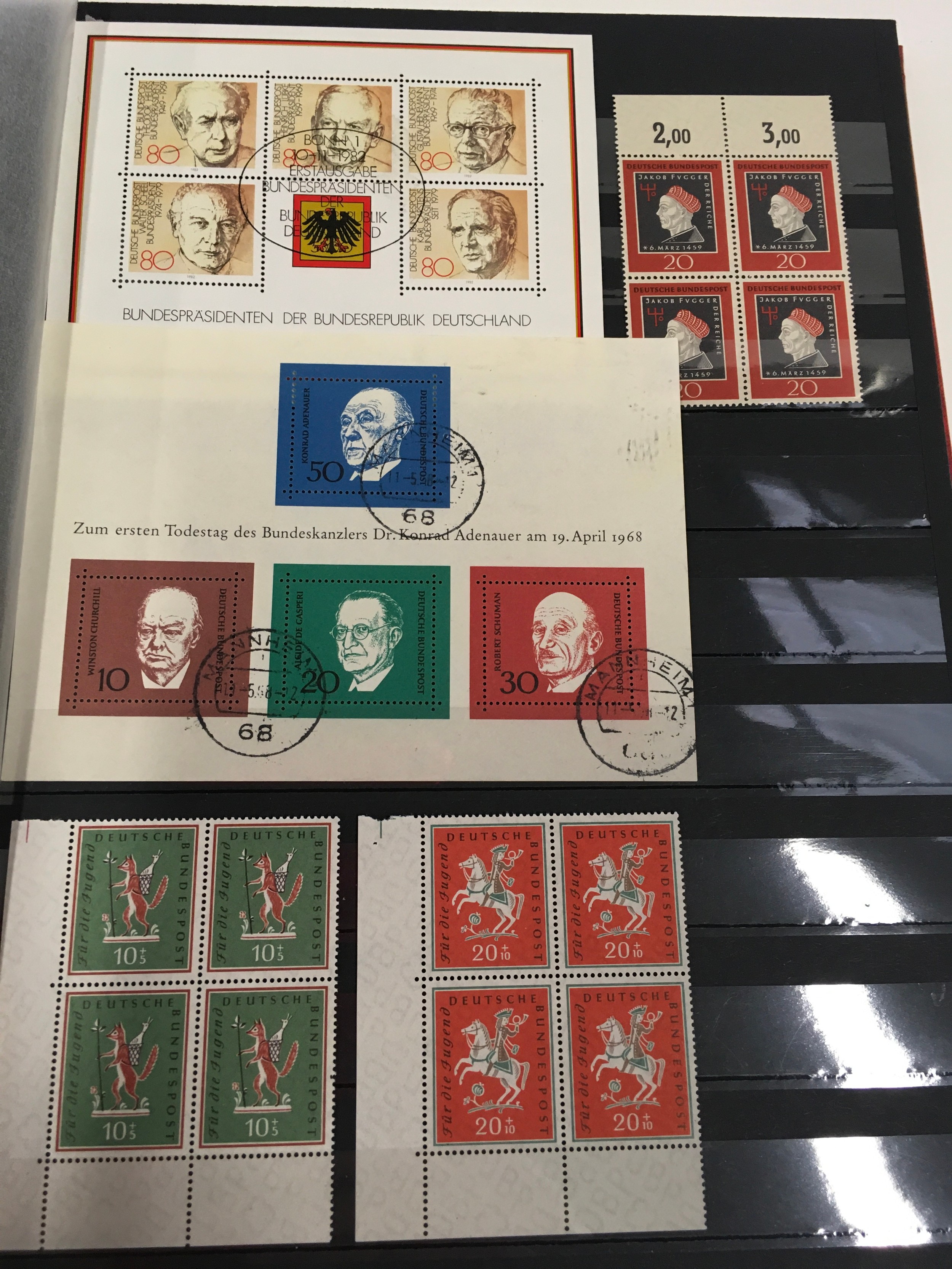 Red album of German stamps ref 245 - Image 2 of 5