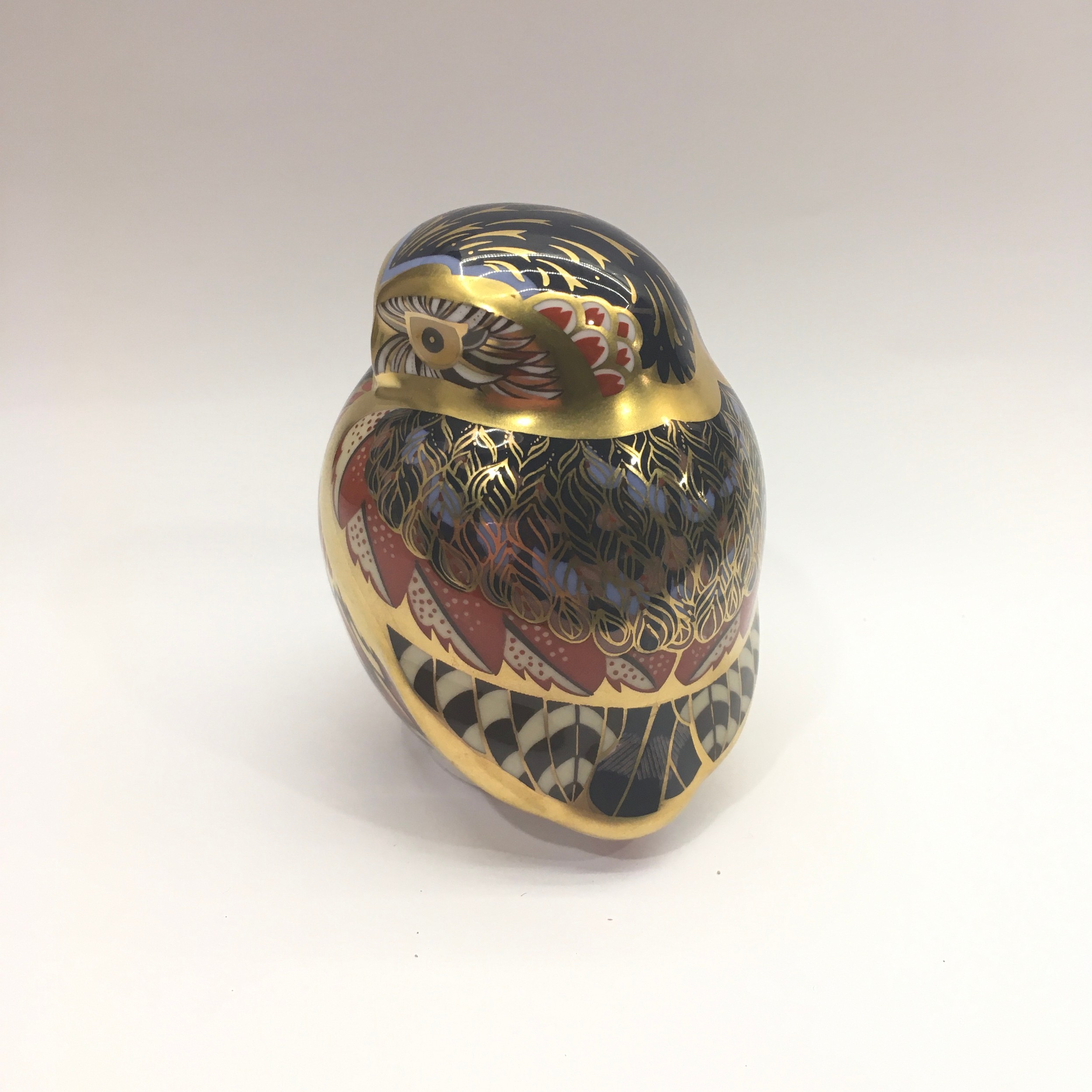 Royal Crown Derby paperweight: Little Owl, 1998, with gold stopper, unboxed. - Image 2 of 4