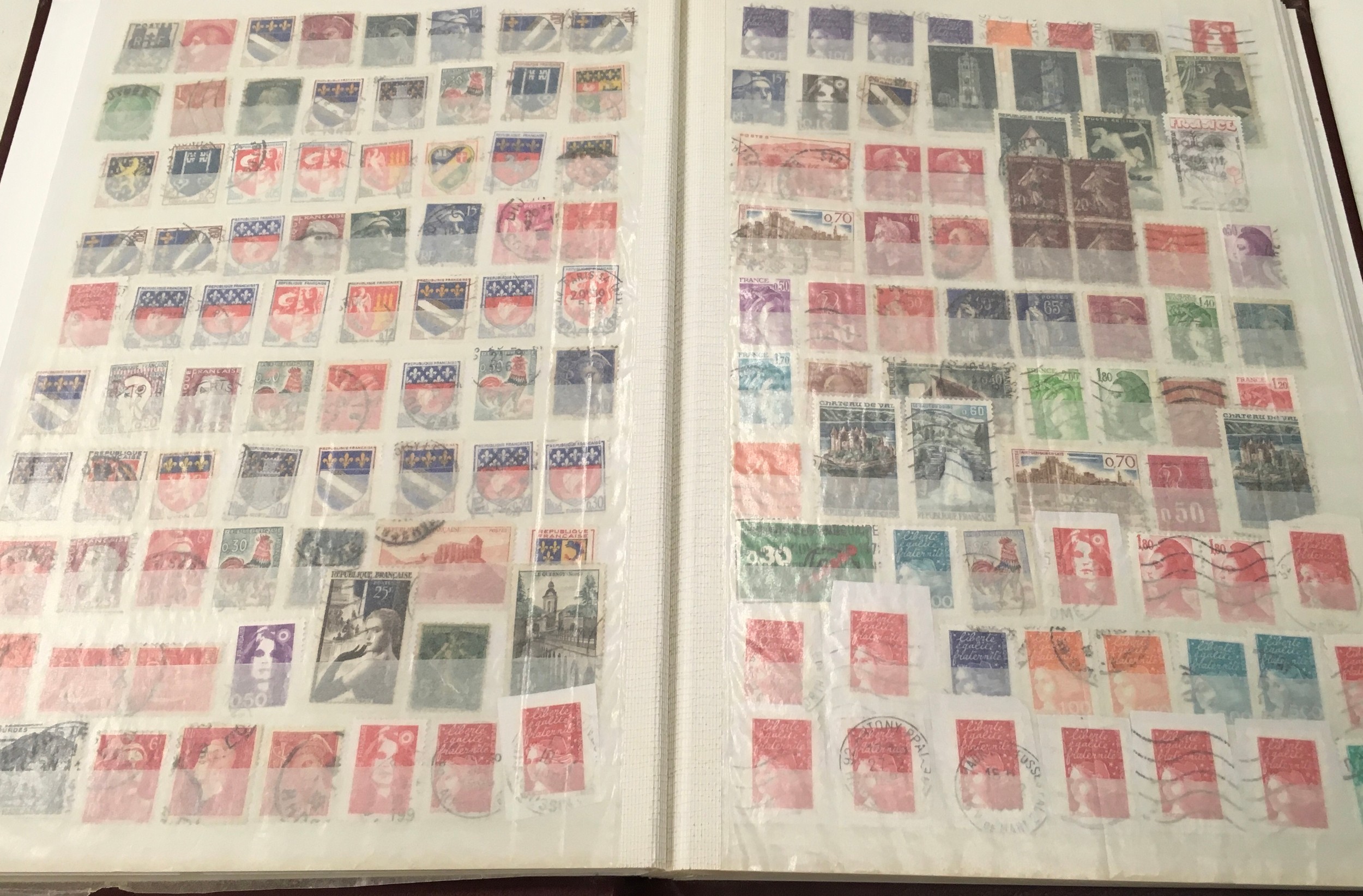 Red Album of French stamps 98