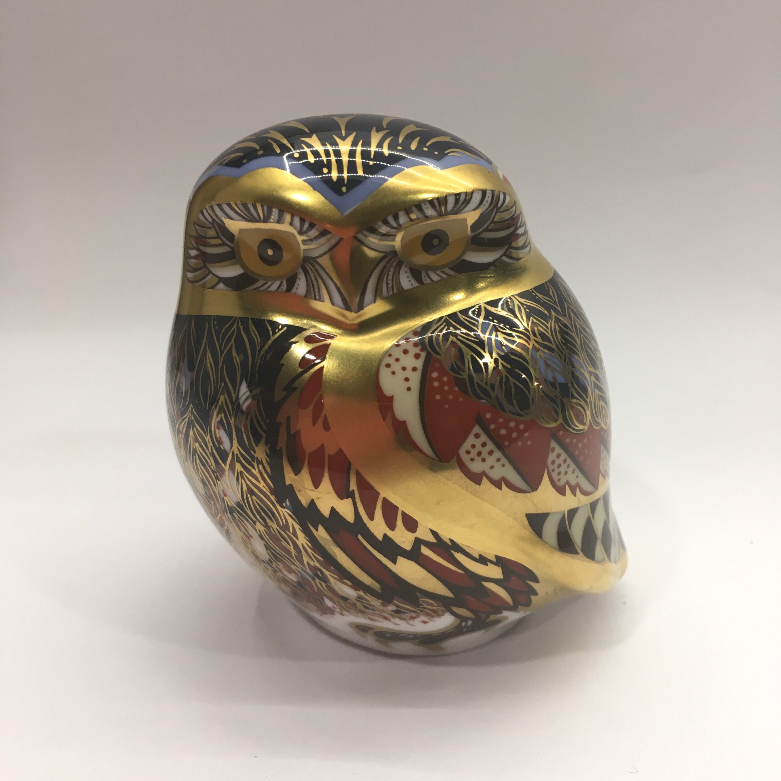 Royal Crown Derby paperweight: Little Owl, 1998, with gold stopper, unboxed.