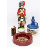 Collection of Breweriana to include vintage musical Scotch Whisky decanter (working)