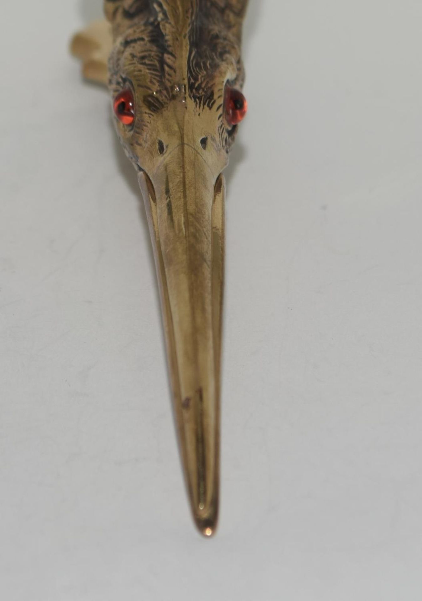 An unusual brass document holder in the form of a waterbird. - Image 3 of 4