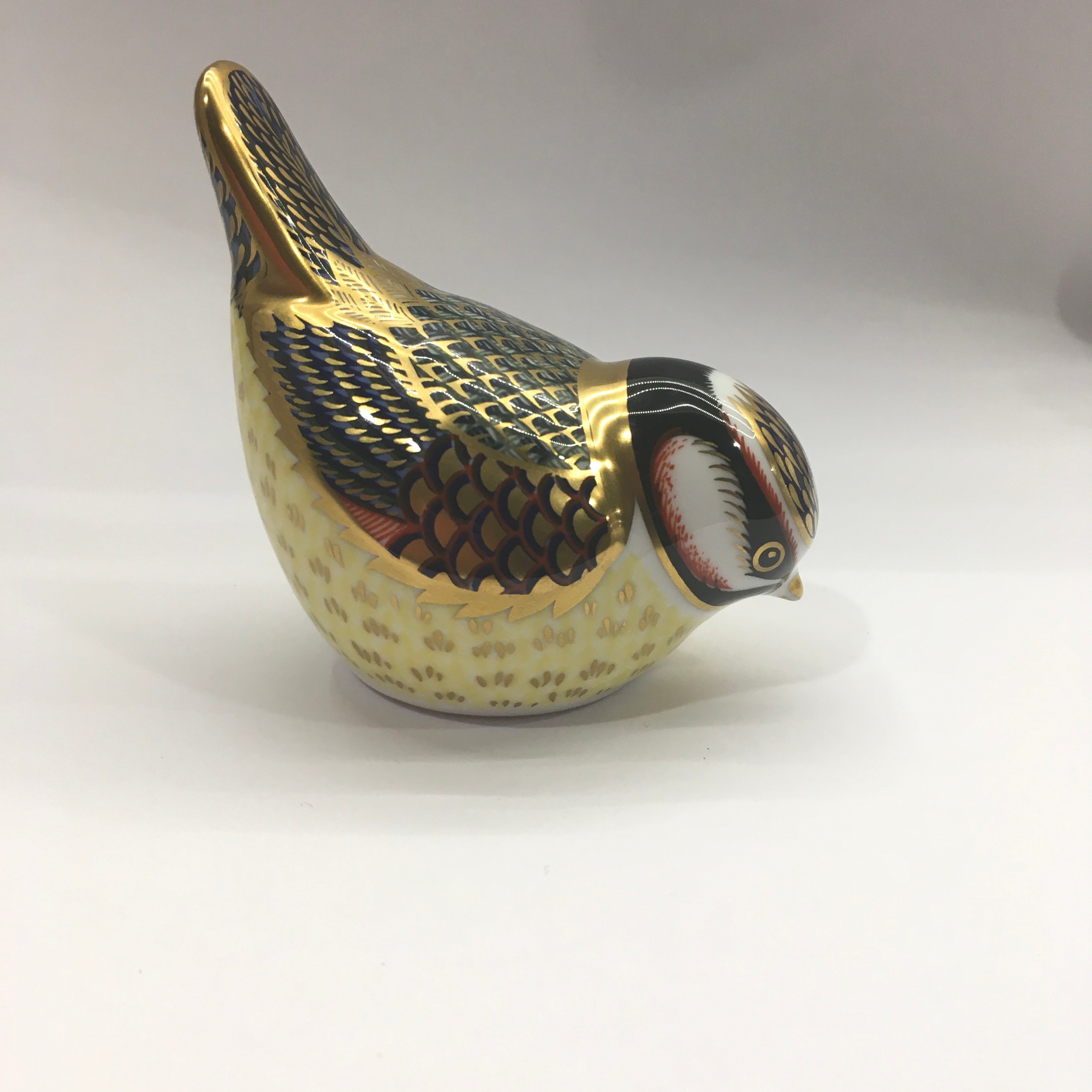 Royal Crown Derby paperweight: Blue Tit, 1994, with gold stopper, unboxed. - Image 3 of 4