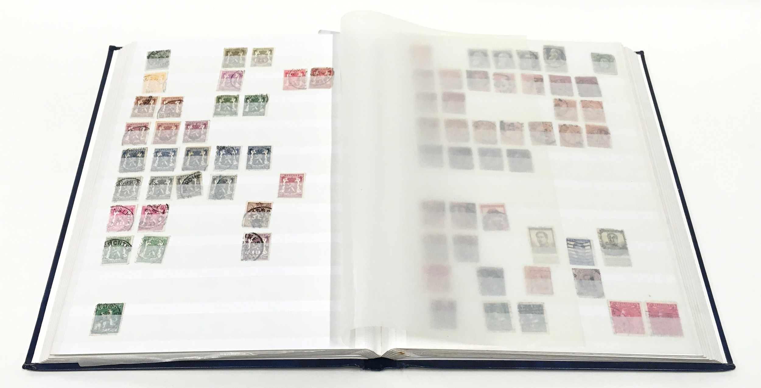 Belgium blue album of stamps ref 261