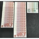 Collection of uncirculated British bank notes to include sequential £1 Clysdale Bank notes and a