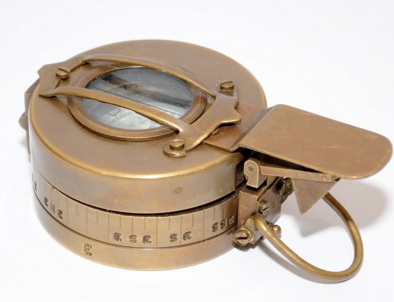 WW2 military issue prismatic compass. TG & Co, 1940 MKIII model, complete with 1955 webbing ammo/ - Image 6 of 7