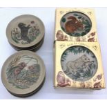 Poole Pottery qty of 5" acrylic painted stoneware plates by Barbara Linley-Adams some hard to find