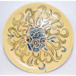 Poole Pottery charger 12.5" dia together decorated by Leslie Elsden.