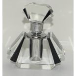 A Glass Art Deco style perfume bottle.