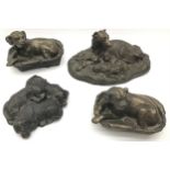 Purbeck Designs Swanage Dorset collection of Bronzed figures of dogs from designs by Barbara