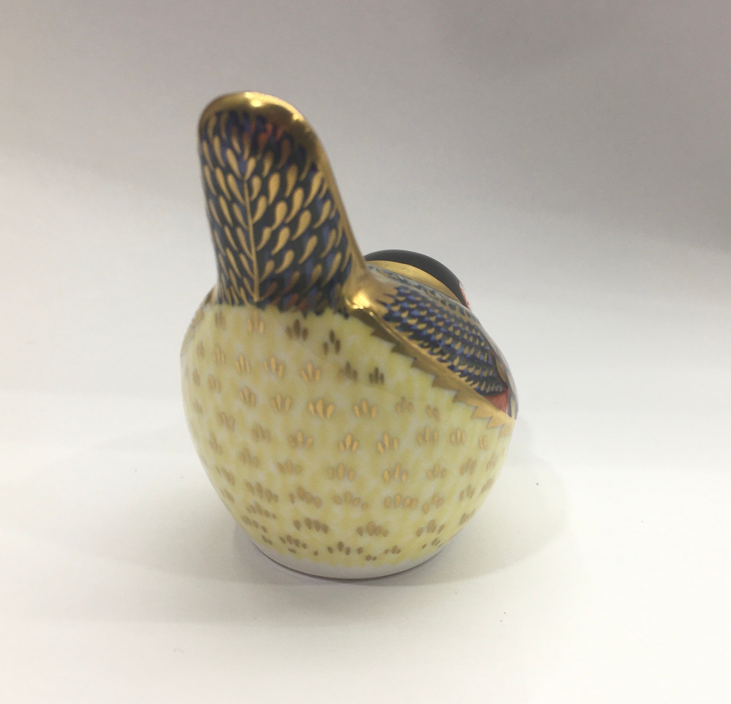 Royal Crown Derby paperweight: Blue Tit, 1994, with gold stopper, unboxed. - Image 2 of 4