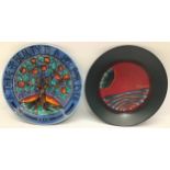 Poole Pottery 10" eclipse charger, together with 10" millennium, 10" limited edition tree of life