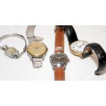 Small collection of watches to include a 1940's German Keinzle military style watch and a vintage