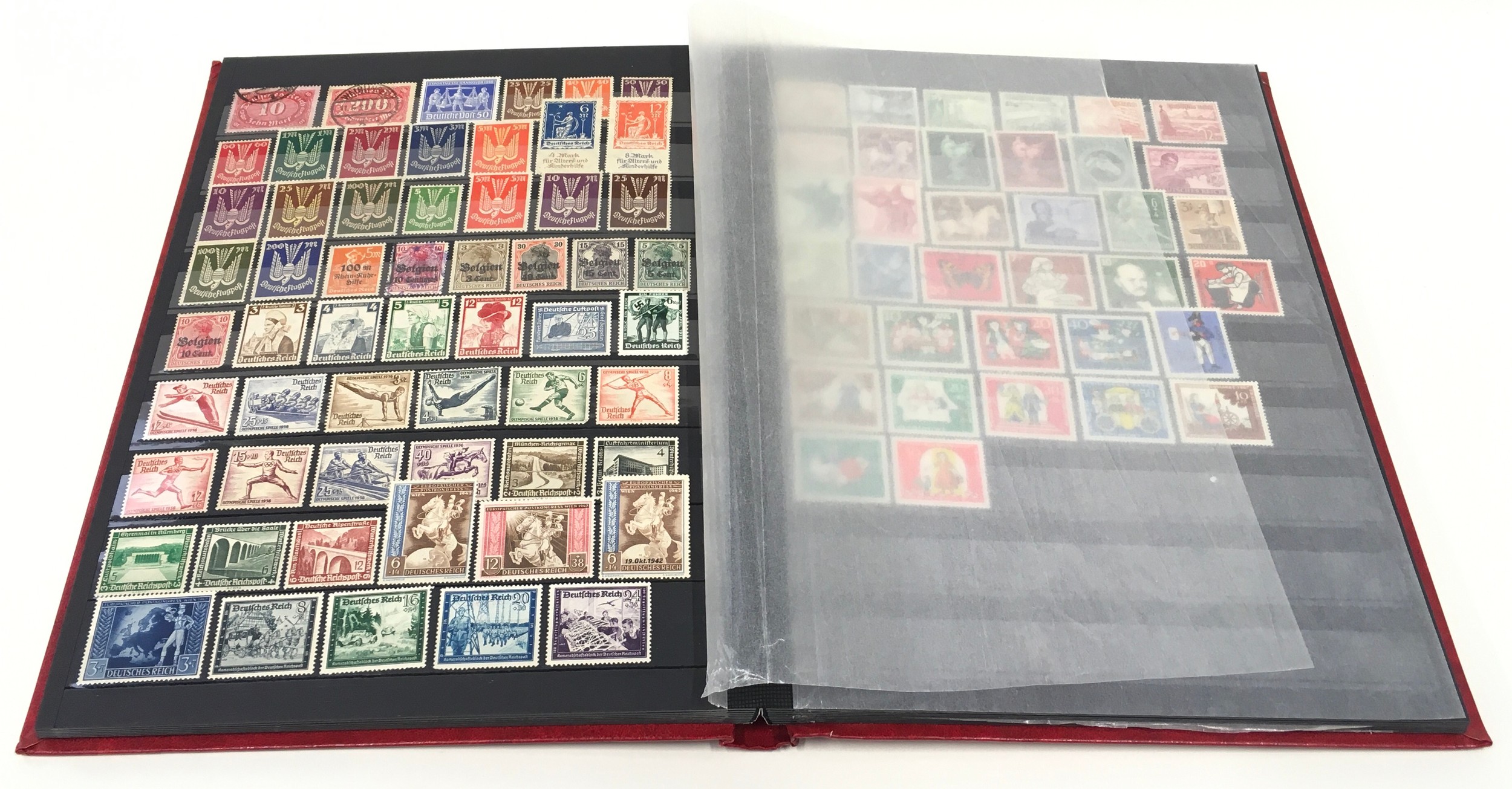 Red album of German stamps ref 245