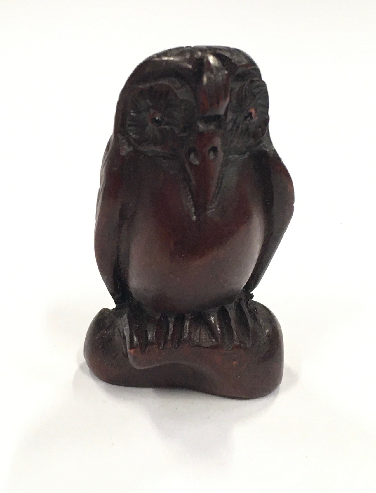 The Wise Owl Netsuke, signed.