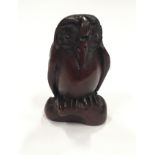 The Wise Owl Netsuke, signed.