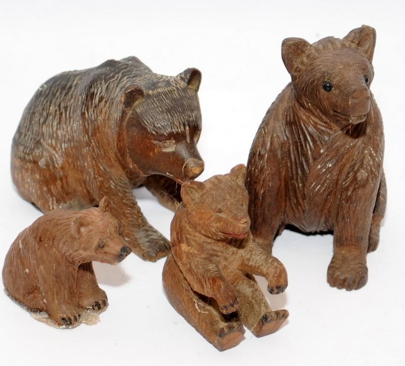 Collection of Black Forest bears in various sizes including ink wells and pen rests. Nine in lot ( - Image 4 of 4