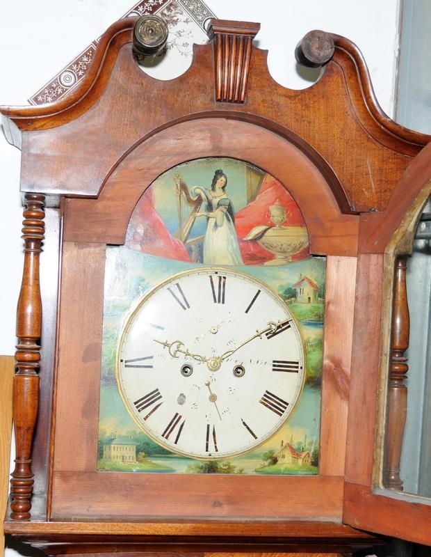 Superb quality antique long case striking clock with flame mahogany case, original hand blown - Image 16 of 16
