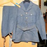 Post WW2 early (Kings Crown) 1950's RAF service uniform to include Blouse with Leading