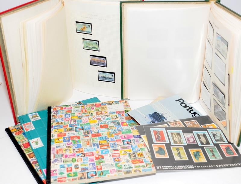 Collection of mostly British Territories and European stamps contained within a number of albums