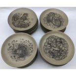 Poole Pottery qty of 5" stoneware plates by Barbara Linley-Adams some hard to find to include a