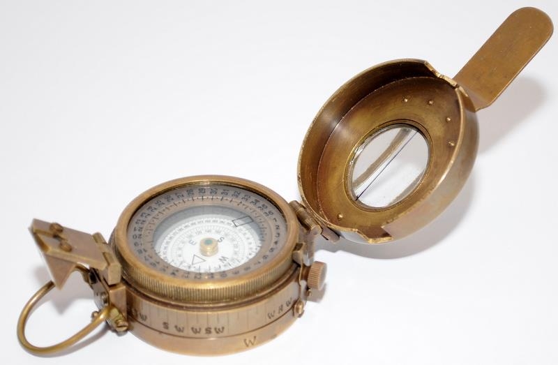 WW2 military issue prismatic compass. TG & Co, 1940 MKIII model, complete with 1955 webbing ammo/ - Image 5 of 7