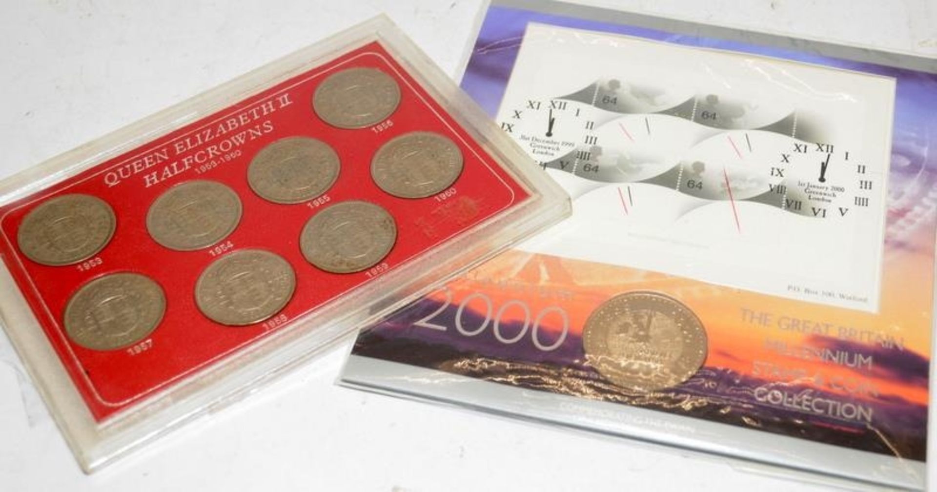 Collection of commemorative and other coins. Lot also includes two unused union jack watches - Image 4 of 5