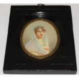 Framed miniature of a "Royal Princess" signed to r/h side
