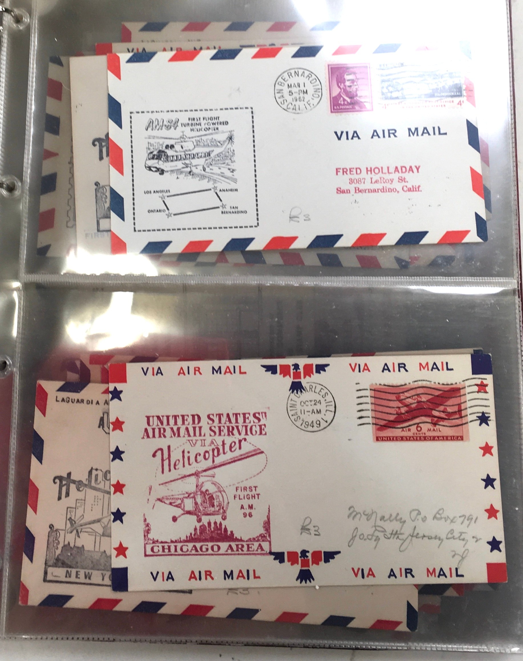 United states 'First Flight' covers stamps in Hendon album - Image 4 of 6