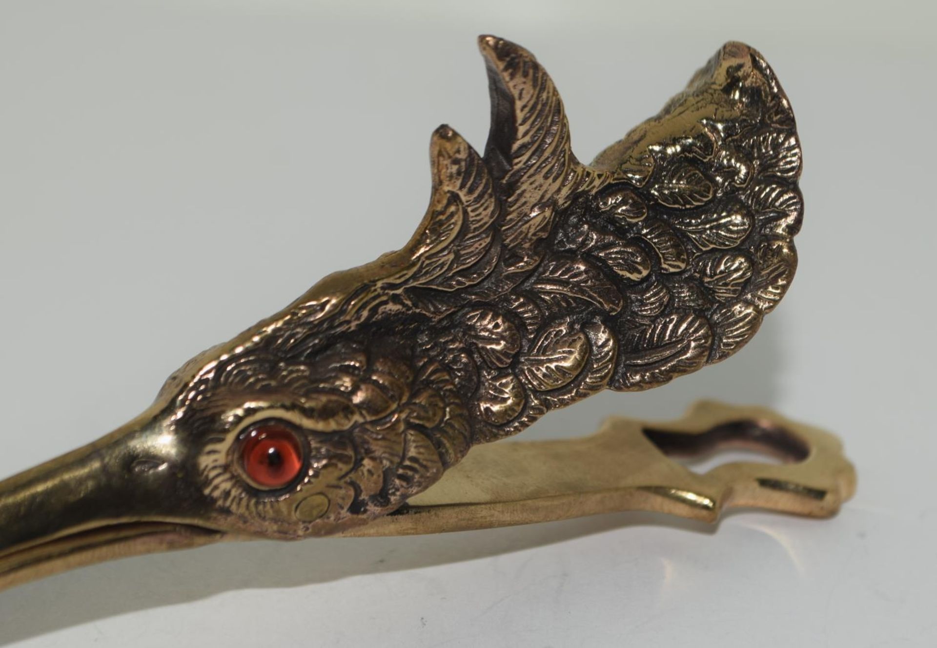 An unusual brass document holder in the form of a waterbird. - Image 4 of 4