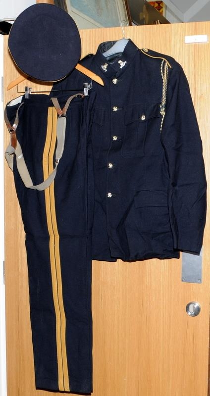 Queens crown Royal Army Pay Corps uniform tunic, trousers and cap. 1960's era, Sergeants stripes and