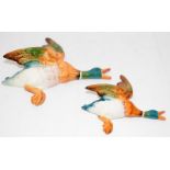 Two Beswick Mallard wall plaques, one large and one small, larger one is 27cms across. Larger has